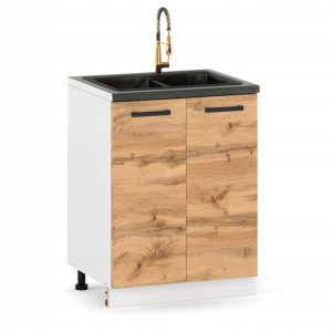 Szafka Kuchenna pod Zlew 60cm Zlewowa 2-Drzwiowa 2D Dąb Wotan 819733 Szafka Kuchenna pod Zlew 60cm Zlewowa 2-Drzwiowa 2D Dąb Wotan 819733