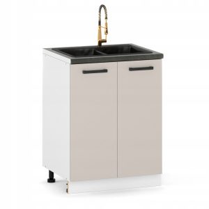 Szafka Kuchenna pod Zlew 60cm Zlewowa 2-Drzwiowa 2D Kaszmir / Beż 819728 Szafka Kuchenna pod Zlew 60cm Zlewowa 2-Drzwiowa 2D Kaszmir / Beż 819728