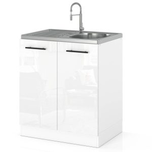 Szafka kuchenna pod zlewozmywak 60cm spremium biały połysk 636967 Szafka kuchenna pod zlewozmywak 60cm spremium biały połysk 636967
