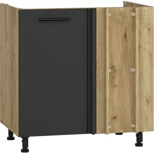 Szafka kuchenna pod zlewozmywak dąb craft + antracyt – Orvon 638493 Szafka kuchenna pod zlewozmywak dąb craft + antracyt – Orvon 638493
