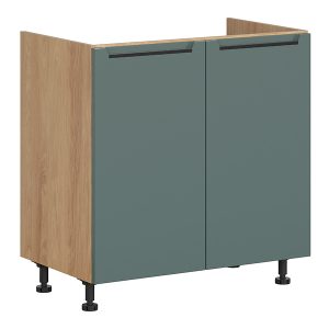 Szafka kuchenna pod zlewozmywak Iris 80 cm dwudrzwiowa zieleń boho 314265 Szafka kuchenna pod zlewozmywak Iris 80 cm dwudrzwiowa zieleń boho 314265
