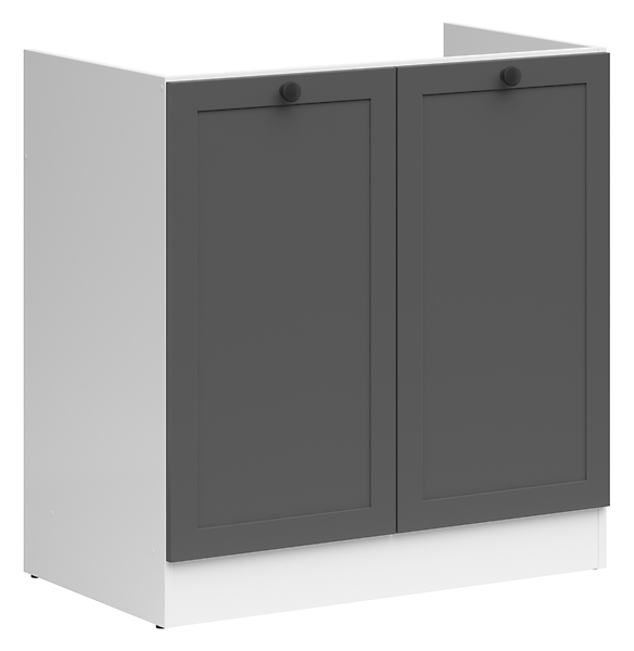 Szafka kuchenna pod zlewozmywak Junona Line 80 cm grafit 75874