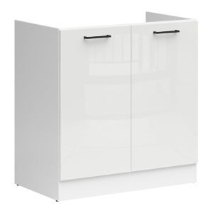 Szafka kuchenna pod zlewozmywak Junona Line 80 cm kredowy połysk 75880 Szafka kuchenna pod zlewozmywak Junona Line 80 cm kredowy połysk 75880
