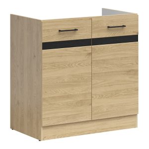 Szafka kuchenna pod zlewozmywak Junona Line 80 cm z 2 drzwiami dąb bernstein 270149 Szafka kuchenna pod zlewozmywak Junona Line 80 cm z 2 drzwiami dąb bernstein 270149