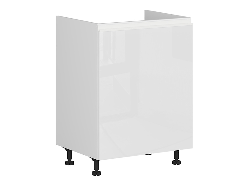 Szafka kuchenna pod zlewozmywak Sole 60 cm prawa biały połysk 32789