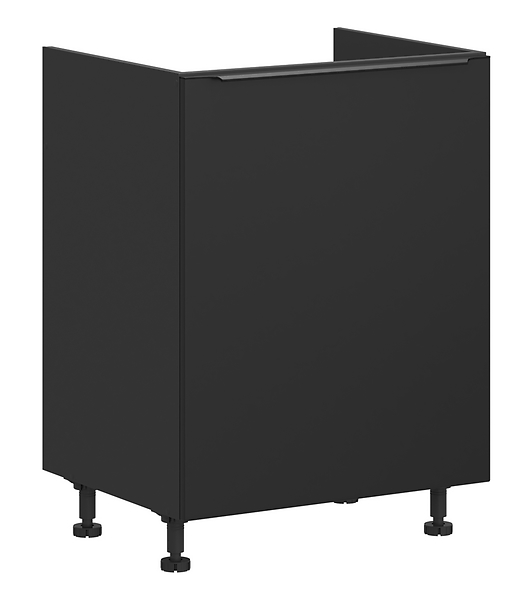 Szafka kuchenna pod zlewozmywak Sole L6 60 cm lewa czarny mat 185599