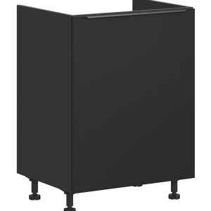 Szafka kuchenna pod zlewozmywak Sole L6 60 cm prawa czarny mat 185510 Szafka kuchenna pod zlewozmywak Sole L6 60 cm prawa czarny mat 185510