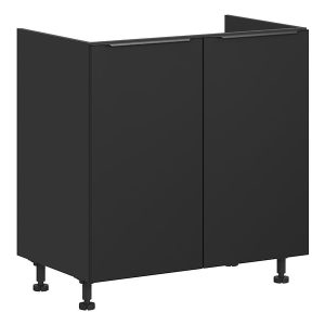 Szafka kuchenna pod zlewozmywak Sole L6 80 cm dwudrzwiowa czarny mat 185511 Szafka kuchenna pod zlewozmywak Sole L6 80 cm dwudrzwiowa czarny mat 185511