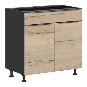 Szafka kuchenna pod zlewozmywak Sole L6 80 cm dwudrzwiowa dąb halifax natura 56548 Szafka kuchenna pod zlewozmywak Sole L6 80 cm dwudrzwiowa dąb halifax natura 56548