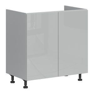 Szafka kuchenna pod zlewozmywak Top Line 80 cm dwudrzwiowa szary połysk 36759 Szafka kuchenna pod zlewozmywak Top Line 80 cm dwudrzwiowa szary połysk 36759