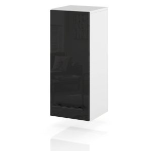 Szafka kuchenna pojemna wisząca 20cm spremium czarny połysk 374286 Szafka kuchenna pojemna wisząca 20cm spremium czarny połysk 374286