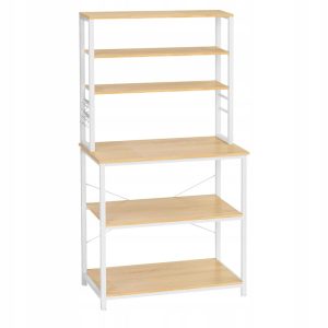 Szafka kuchenna regał 40x80x167 wyspa 6 półek biała haczyki 344225 Szafka kuchenna regał 40x80x167 wyspa 6 półek biała haczyki 344225