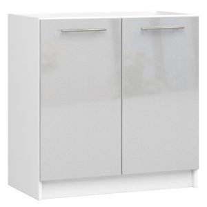Szafka kuchenna S80 OLIWIA Biała, Metalik Połysk 80x46x82 cm 303054