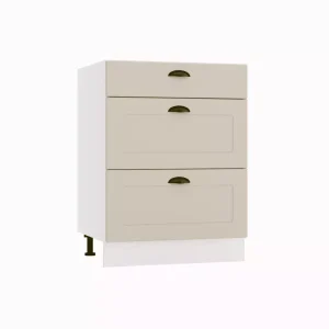 Szafka kuchenna stojąca 60 ADELE D60 S/3 beżowy mat 412456 Szafka kuchenna stojąca 60 ADELE D60 S/3 beżowy mat 412456