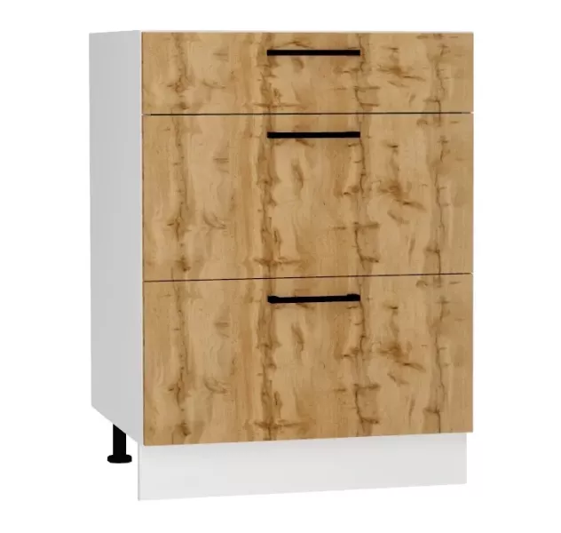 Szafka kuchenna stojąca 60 BONO D60 S/3 dąb złoty 412490