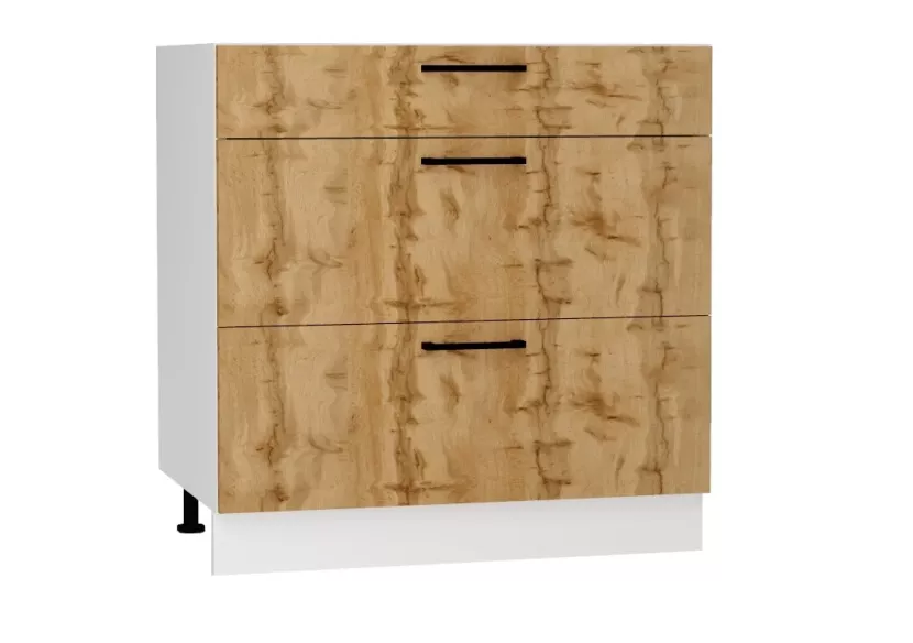 Szafka kuchenna stojąca 80 BONO D80 S/3 dąb złoty 412504