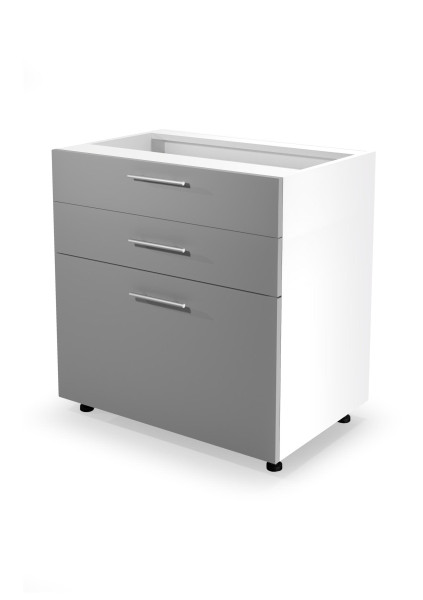 Szafka kuchenna stojąca 80 VENTO D3S-80/82 szary połysk 1000809