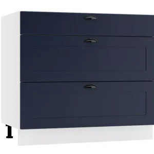Szafka kuchenna stojąca 90 ADELE D90 S/3 PC granatowa mat 412604