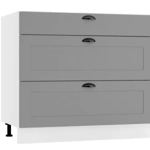 Szafka kuchenna stojąca 90 ADELE D90 S/3 PC szara mat 412603