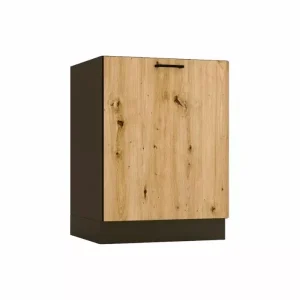 Szafka kuchenna stojąca ANIKA D60 P/L grafitowa/dąb artisan 412310