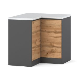 Szafka kuchenna stojąca bella narożna 90×90 szary dąb wotan 378054 Szafka kuchenna stojąca bella narożna 90×90 szary dąb wotan 378054