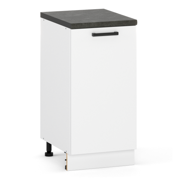 Szafka Kuchenna Stojąca Dolna 40cm 1-Drzwiowa 1D Biały Mat 432555