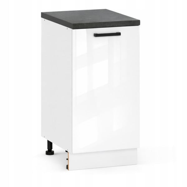 Szafka Kuchenna Stojąca Dolna 40cm 1-Drzwiowa 1D Biały Połysk 1079043