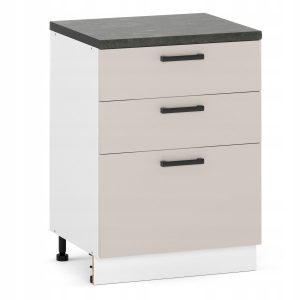 Szafka kuchenna stojąca dolna 60 cm kaszmir 3 szuflady 653830 Szafka kuchenna stojąca dolna 60 cm kaszmir 3 szuflady 653830