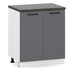 Szafka Kuchenna Stojąca Dolna 80cm 2-Drzwiowa 2D Antracyt 432545 Szafka Kuchenna Stojąca Dolna 80cm 2-Drzwiowa 2D Antracyt 432545