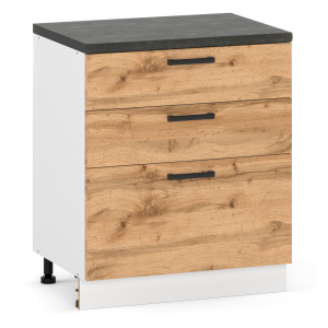 Szafka kuchenna stojąca dolna 80cm dąb wotan 3 szuflady 432547 Szafka kuchenna stojąca dolna 80cm dąb wotan 3 szuflady 432547