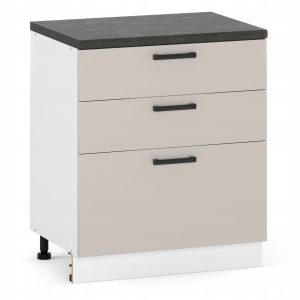 Szafka kuchenna stojąca dolna 80cm kaszmir 3 szuflady 699356