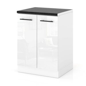Szafka kuchenna stojąca modułowa 60cm spremium biały połysk 377772