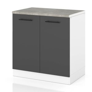 Szafka kuchenna stojąca modułowa 80cm spremium szary mat 377734