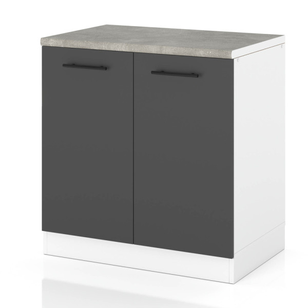 Szafka kuchenna stojąca modułowa 80cm spremium szary mat 377734