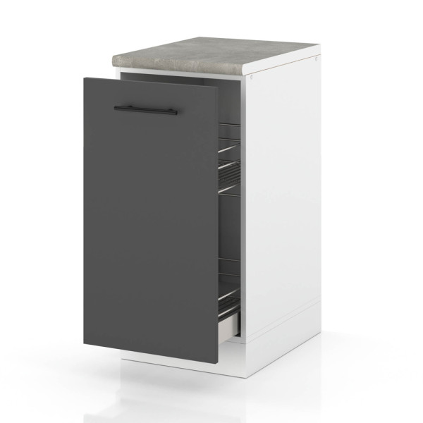 Szafka kuchenna stojąca modułowa cargo 40cm spremium szary 378066