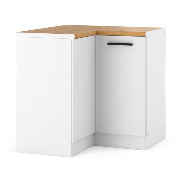 Szafka kuchenna stojąca narożna 90cm blande biała mat 376698