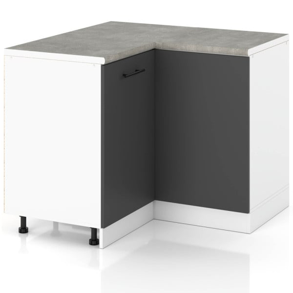 Szafka kuchenna stojąca narożna 90cm spremium szary mat 373849
