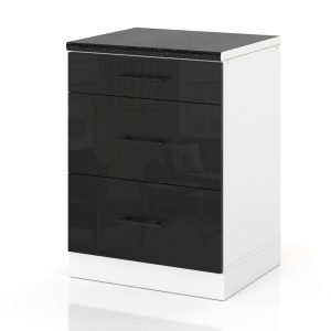 Szafka kuchenna stojąca szuflady 60cm spremium czarny połysk 374327 Szafka kuchenna stojąca szuflady 60cm spremium czarny połysk 374327