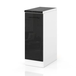 Szafka kuchenna stojąca z blatem 30cm spremium czarny połysk 377759 Szafka kuchenna stojąca z blatem 30cm spremium czarny połysk 377759