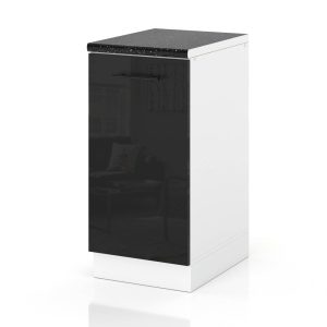 Szafka kuchenna stojąca z blatem 40cm spremium czarny połysk 377732 Szafka kuchenna stojąca z blatem 40cm spremium czarny połysk 377732