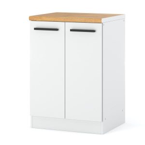 Szafka kuchenna stojąca z blatem blande 60cm biała mat 376806 Szafka kuchenna stojąca z blatem blande 60cm biała mat 376806
