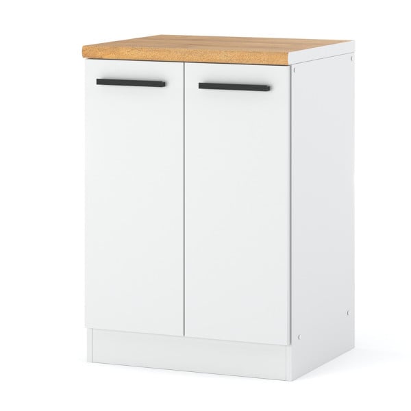 Szafka kuchenna stojąca z blatem blande 60cm biała mat 376806