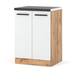 Szafka kuchenna stojąca z blatem blande 60cm wotan biały mat 601963 Szafka kuchenna stojąca z blatem blande 60cm wotan biały mat 601963