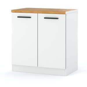 Szafka kuchenna stojąca z blatem blande 80cm biała mat 376921 Szafka kuchenna stojąca z blatem blande 80cm biała mat 376921