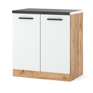Szafka kuchenna stojąca z blatem blande 80cm wotan biały mat 576586 Szafka kuchenna stojąca z blatem blande 80cm wotan biały mat 576586