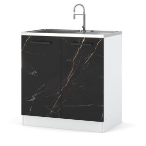 Szafka kuchenna stojąca zlew 80cm blande biały san sebastian 576486