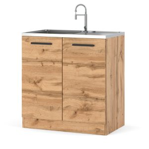 Szafka kuchenna stojąca zlew 80cm blande dąb wotan 576488