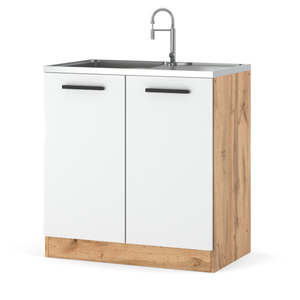 Szafka kuchenna stojąca zlew 80cm blande wotan biały mat 576489