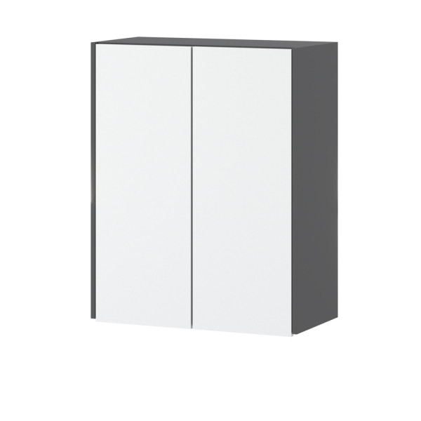 Szafka kuchenna wisząca bella modułowa 80cm szara biały mat 591226