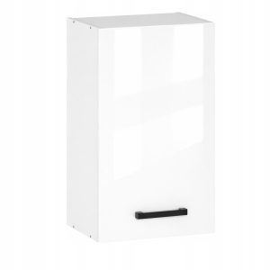 Szafka Kuchenna Wisząca Górna 40cm 1-Drzwiowa 1D Szyna Biały Połysk 1079392